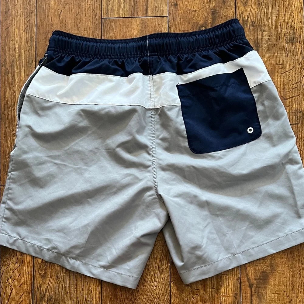 Speedo Two-Tone Swim Shorts in Gray and Black